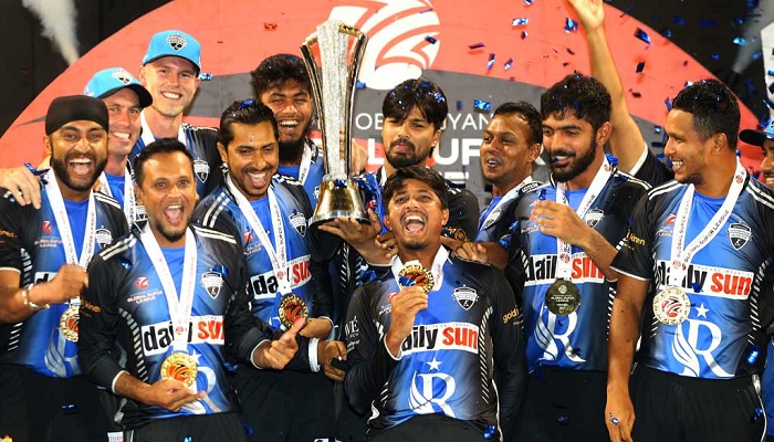 গায়ানায় গ্লোবাল সুপার লিগের চ্যাম্পিয়ন রংপুর রাইডার্স